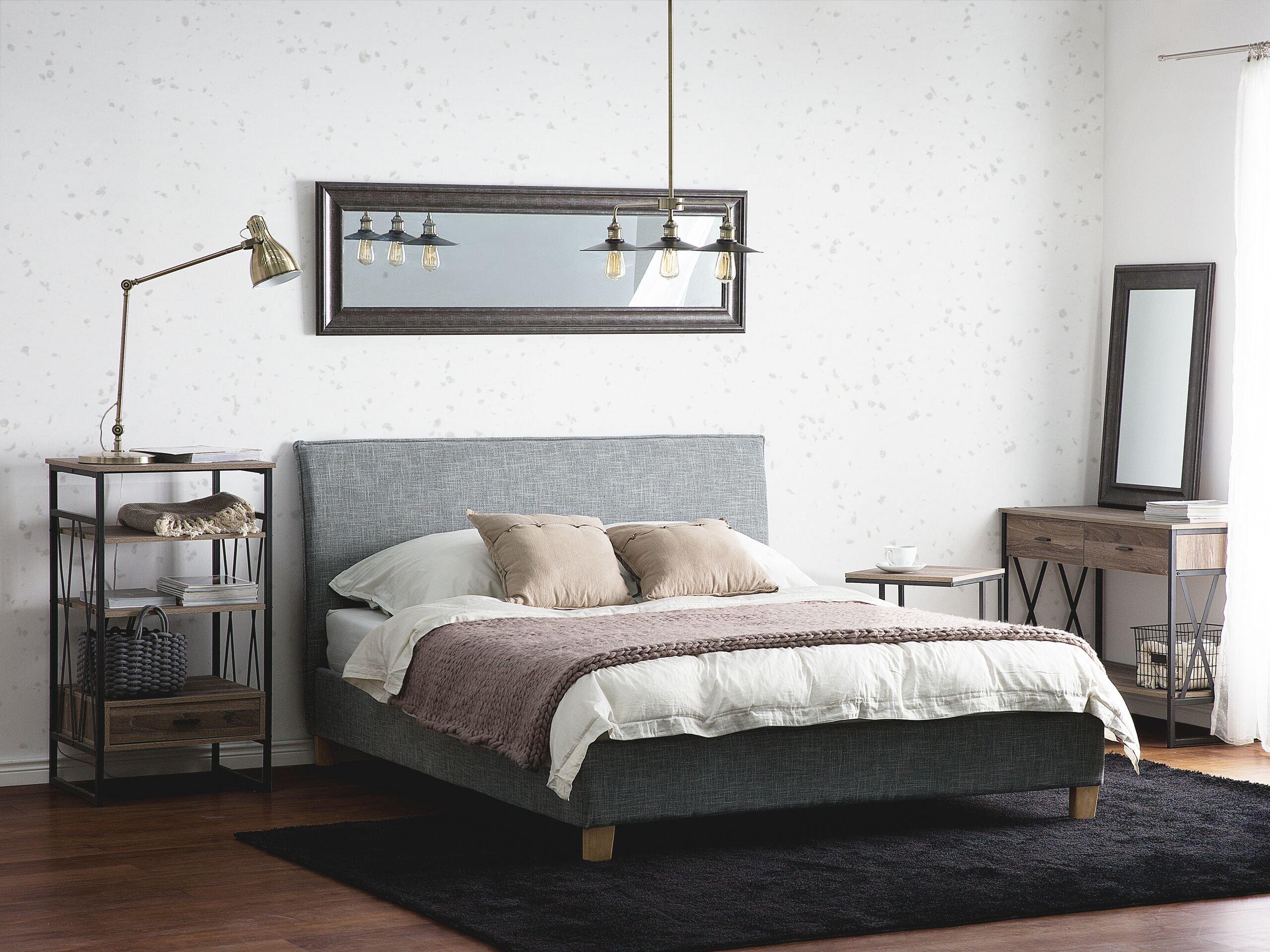 Beliani Bett mit Lattenrost aus Polyester Modern SENNEZ  