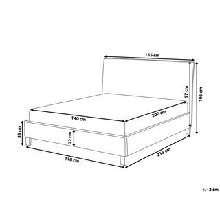 Beliani Bett mit Lattenrost aus Polyester Modern SENNEZ  