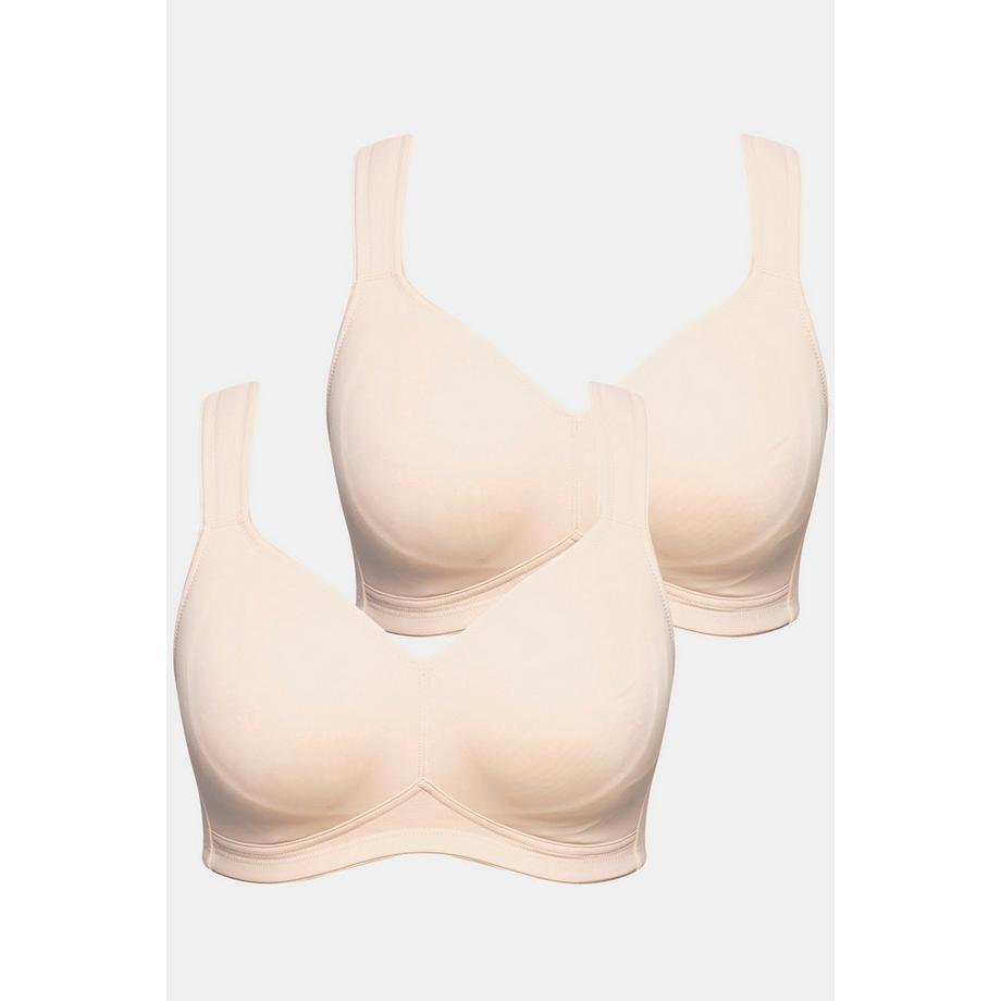 Ulla Popken Soutien-gorge microfibre lot de 2 sans armatures bonnets moulés  