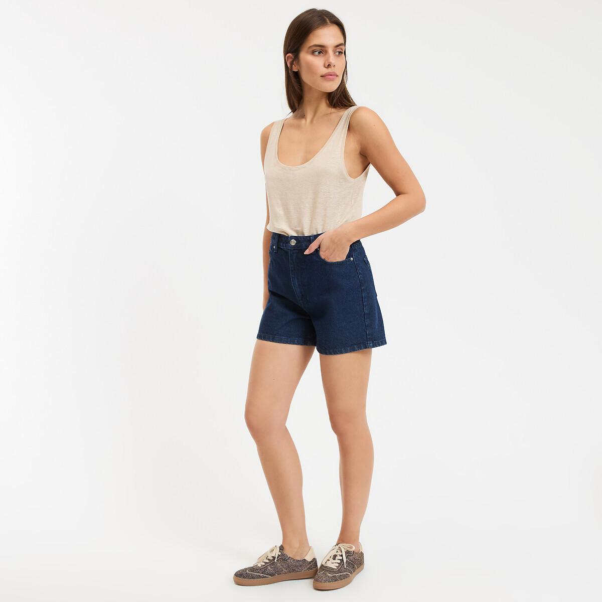La Redoute Collections Lockeres Leinen Rundhals Tanktop  