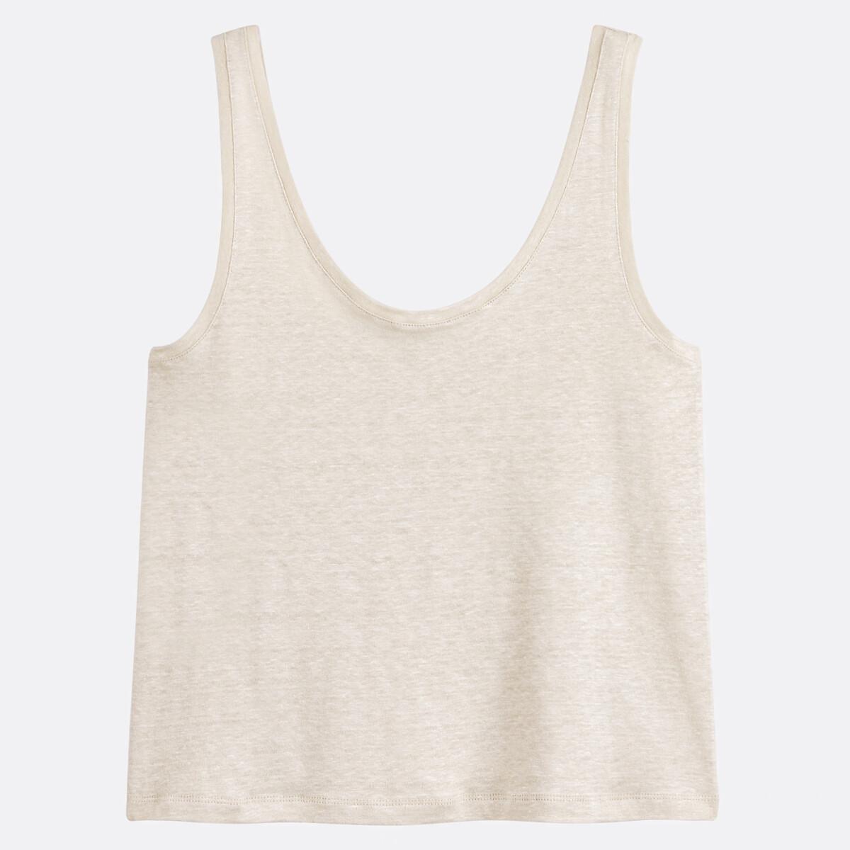 La Redoute Collections Lockeres Leinen Rundhals Tanktop  