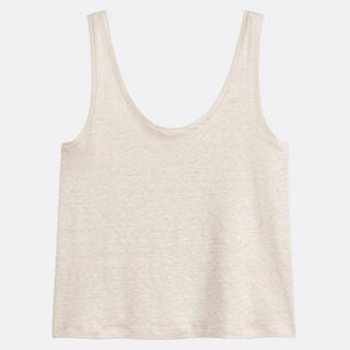 La Redoute Collections Lockeres Leinen Rundhals Tanktop  