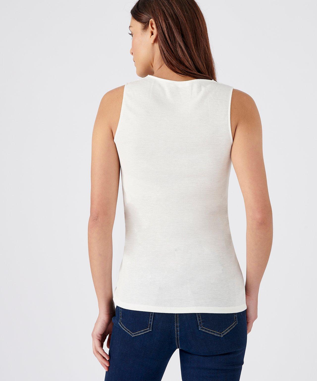 Damart Thermolactyl Débardeur Douceur Soyeuse Dentelle  