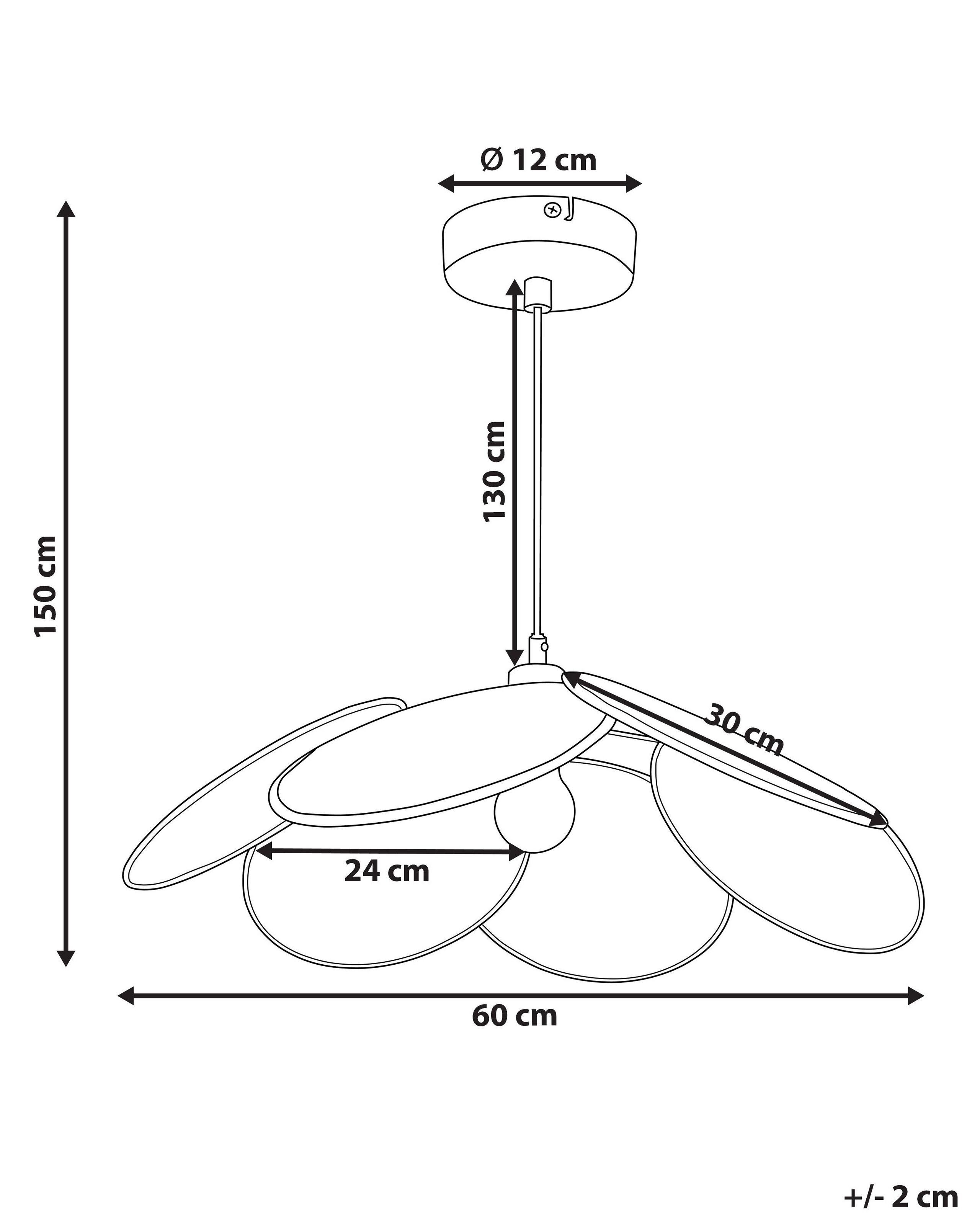 Beliani Lampe suspension en Papier Boho MEROO  