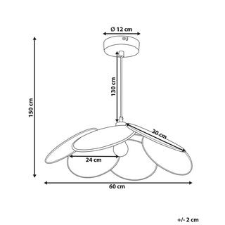 Beliani Lampe suspension en Papier Boho MEROO  