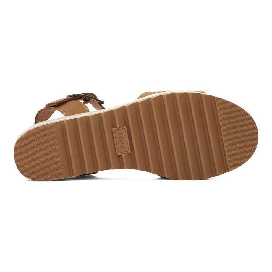 TOMS Diana Sandali con Zeppa in Pelle  
