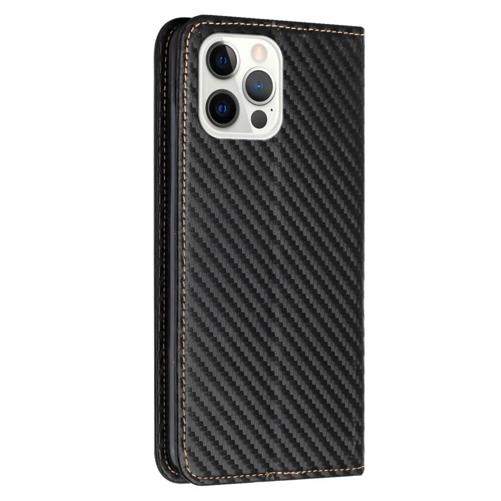 Cover-Discount  iPhone 15 Pro Max - Carbon Look Flip Case Hülle 