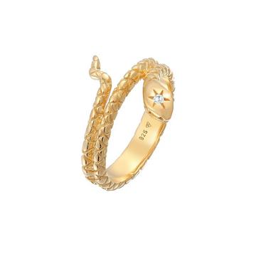 Bague Serpent Enroulé Avec Des Cristaux Zirconium