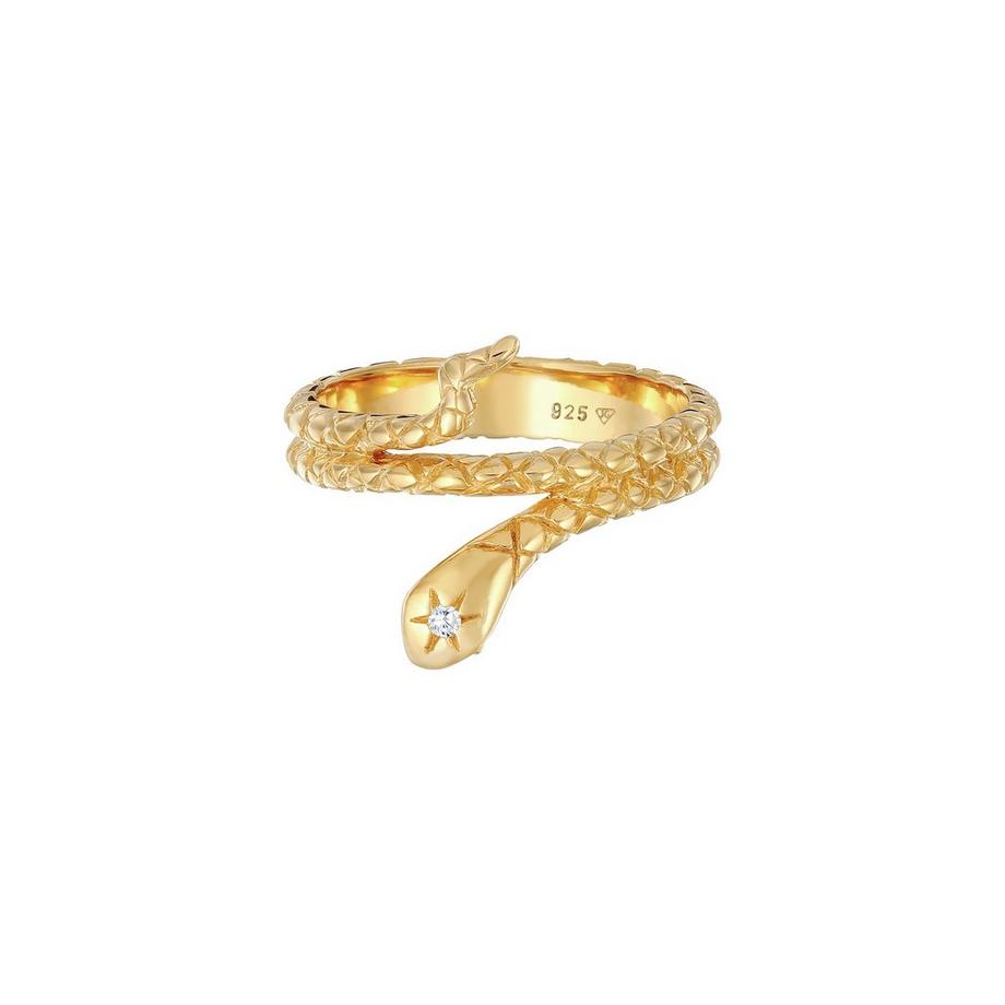 Elli  Bague Serpent Enroulé Avec Des Cristaux Zirconium 