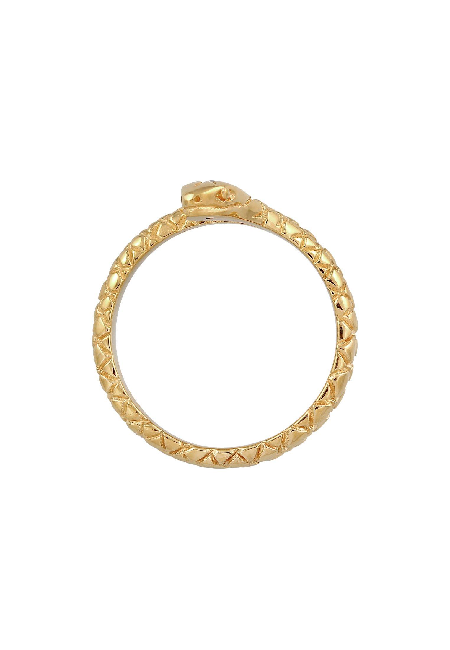 Elli  Bague Serpent Enroulé Avec Des Cristaux Zirconium 