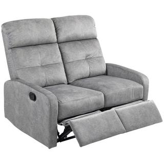 Northio Fauteuil TV, fauteuil de relaxation avec fonction inclinable, canapé 2 places, fauteuil TV avec ressorts ensachés, fauteuil cinéma deux places avec repose-pieds pour salon, chambre à coucher, gris  