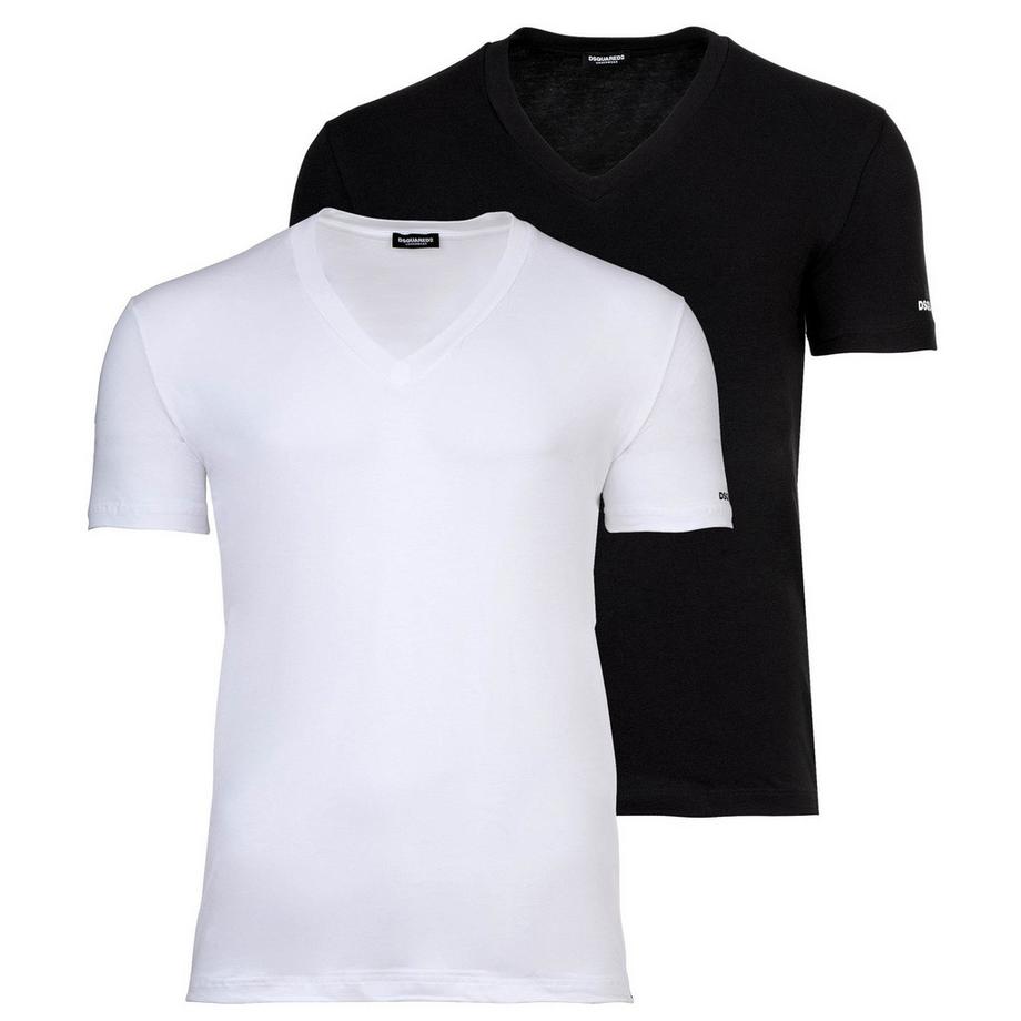 T-shirt  Paquet de 2 Confortable à porter-TWIN-PACK V-NECK T-SHIRT