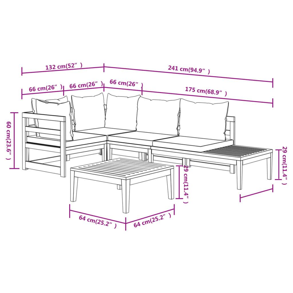 VidaXL Garten-lounge-set akazienholz  