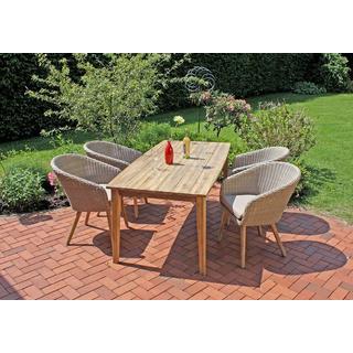 mutoni pleasure Garten Essgruppe Visalia Akazie natur (5-tlg)  