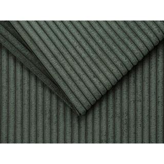 Vente-unique Schlafsofa mit Matratze 4-Sitzer - Liegefläche mit Lattenrost mit breiten Latten 160 cm - Matratze 18 cm - Cord - Grün - VIZIR  