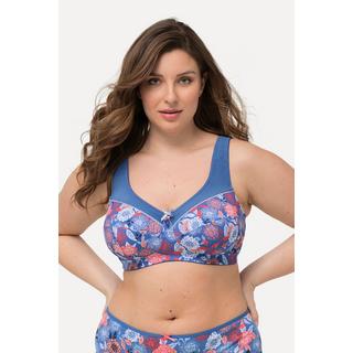 Ulla Popken  Soutien-gorge de maintien, imprimé floral. Sans armatures, bonnet C-F. 