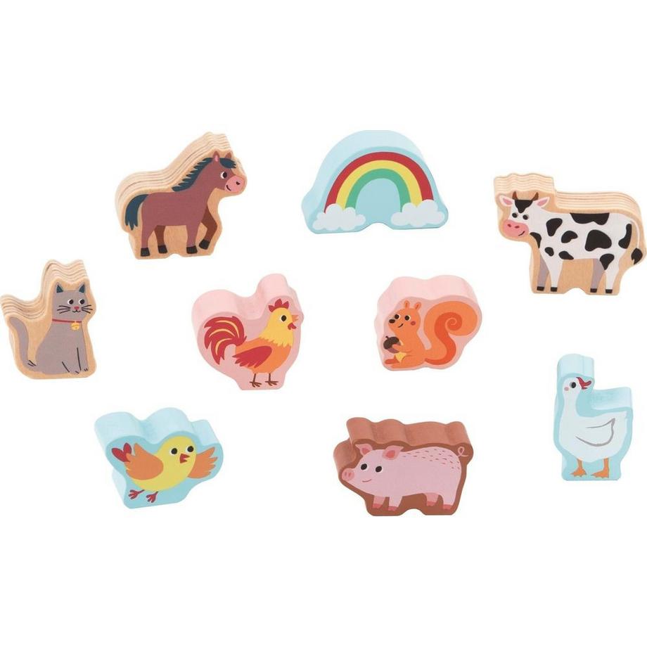 Spielba Holzspielwaren  Kleinkind Bauernhof mit Formen 