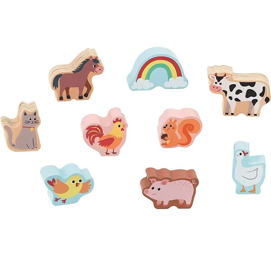 Spielba Holzspielwaren  Kleinkind Bauernhof mit Formen 