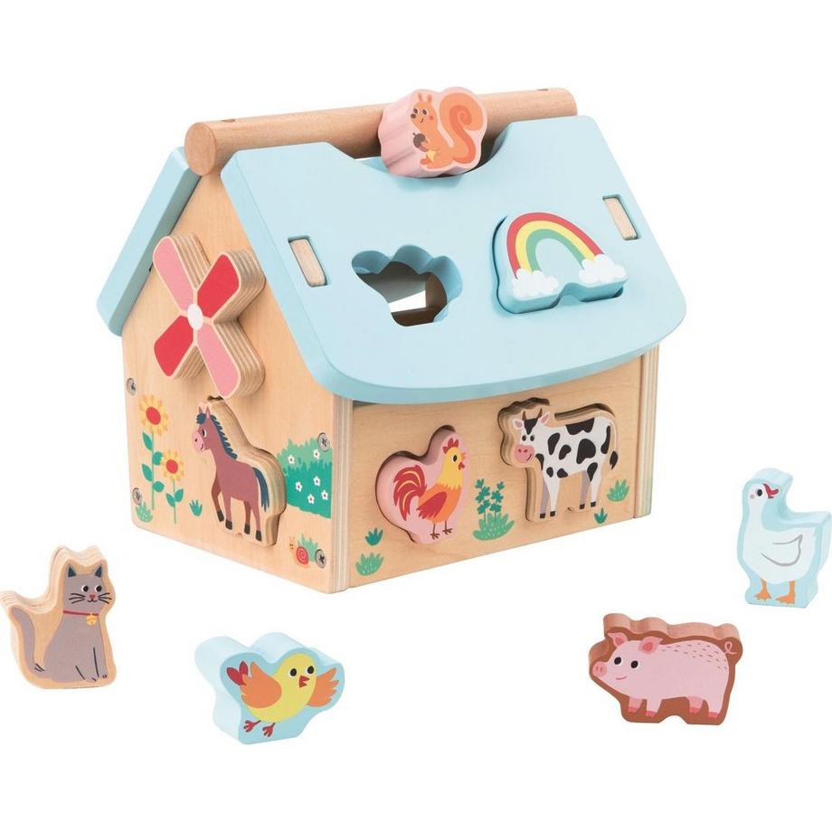 Spielba Holzspielwaren  Kleinkind Bauernhof mit Formen 