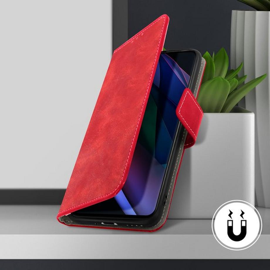 Avizar  Retrohülle Oppo Find X3 Neo 5G Rot 