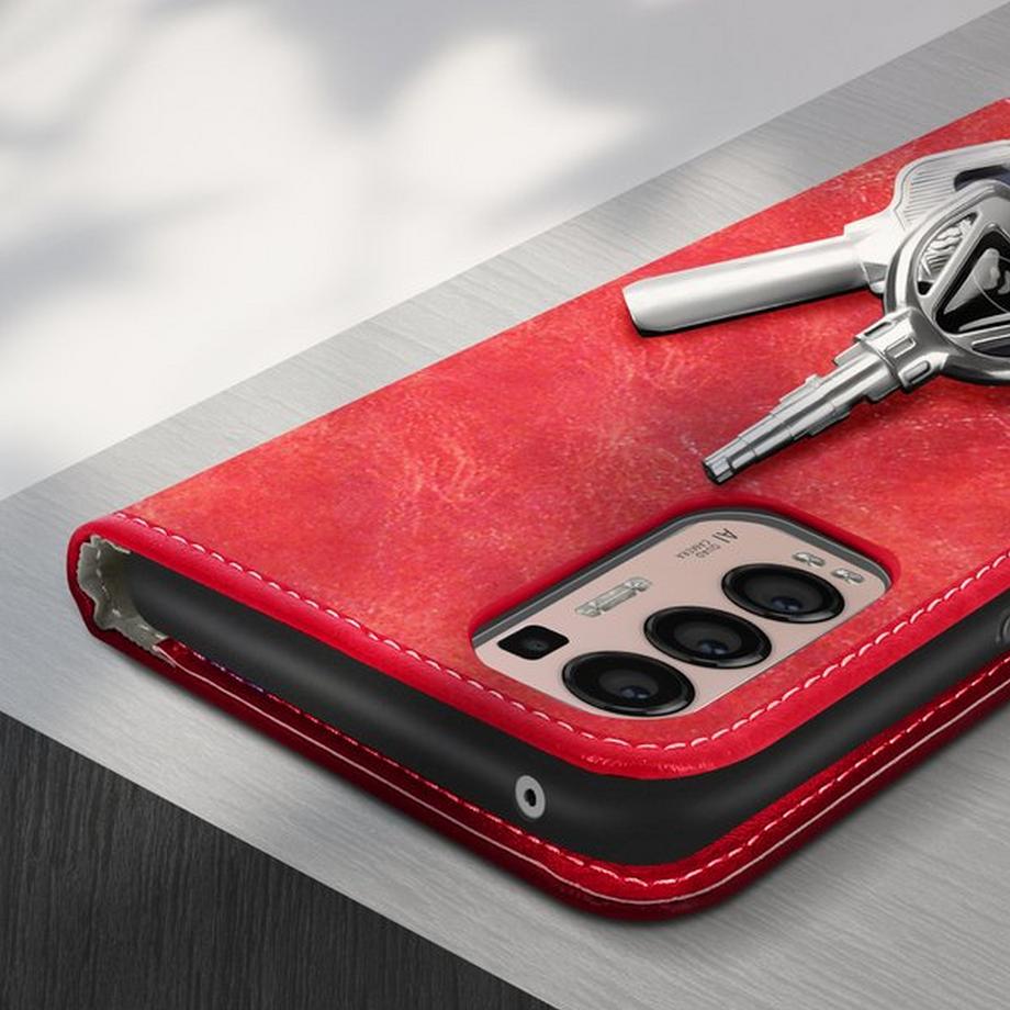 Avizar  Retrohülle Oppo Find X3 Neo 5G Rot 