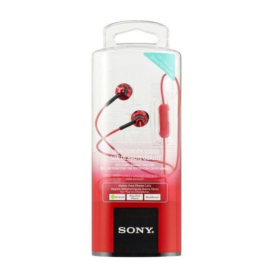 SONY  MDR-EX110AP roter In-Ear-Kopfhörer 