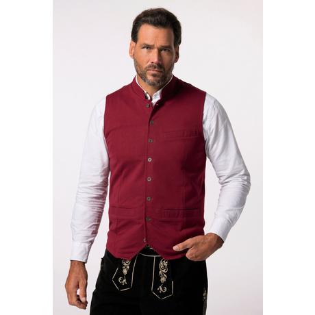 JP1880  Gilet en molleton, style traditionnel bavarois. Col droit et broderie 