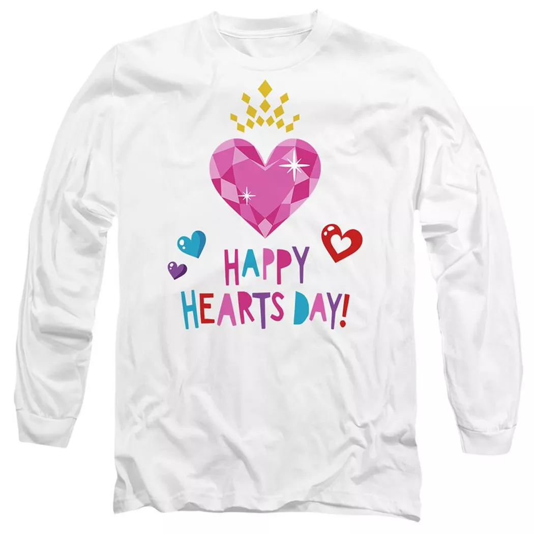 Disney PRINCESS - Happy Hearts Day TShirt Valentinstag, per donna, Blanco, Größe M