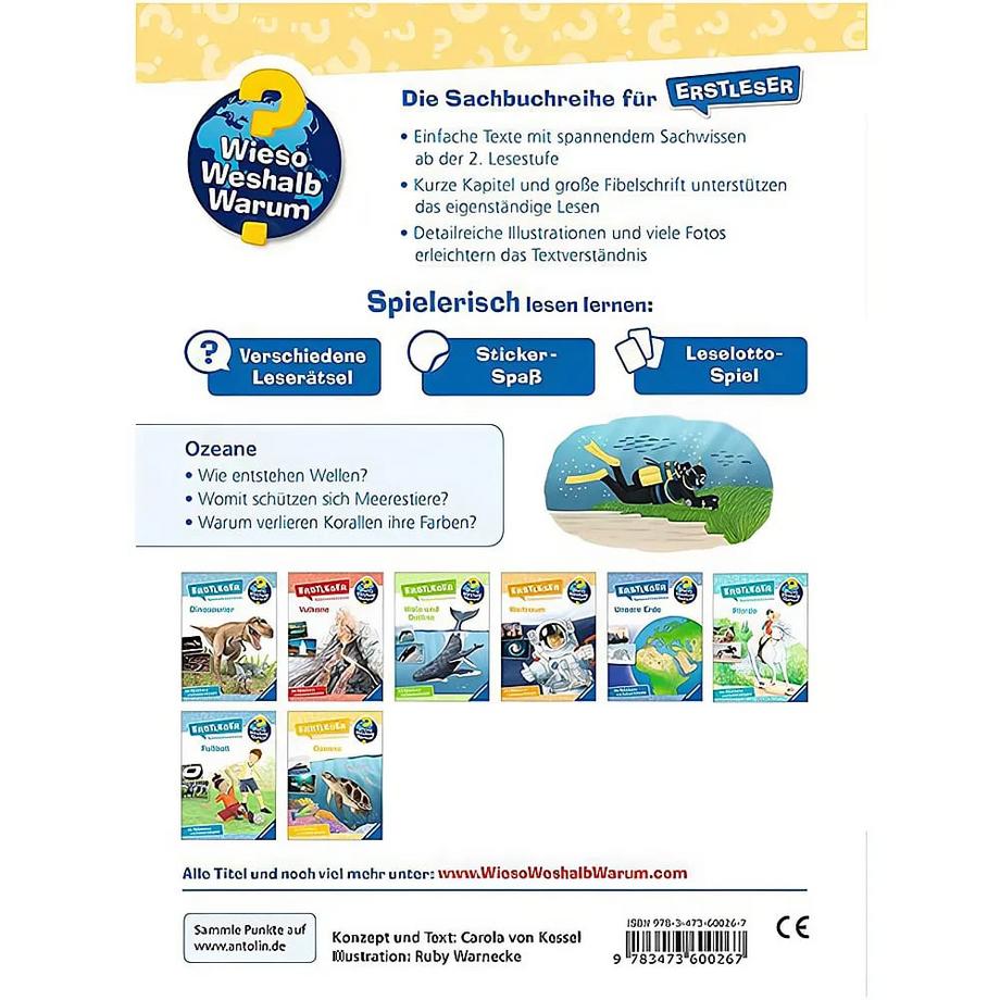 Wieso? Weshalb? Warum? Erstleser Ozeane (Nr.8) X Couverture rigide 