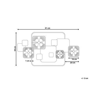 Beliani Wanddekoration aus Eisen Modern LAWRENCIUM  