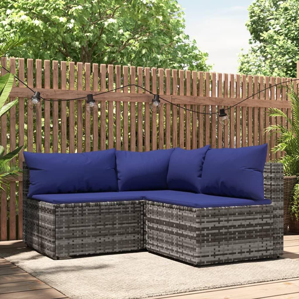 VidaXL set mobili da giardino Polirattan  