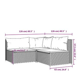 VidaXL Garten lounge set poly-rattan  