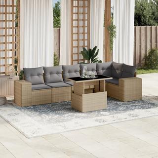 VidaXL set divano da giardino Polirattan  