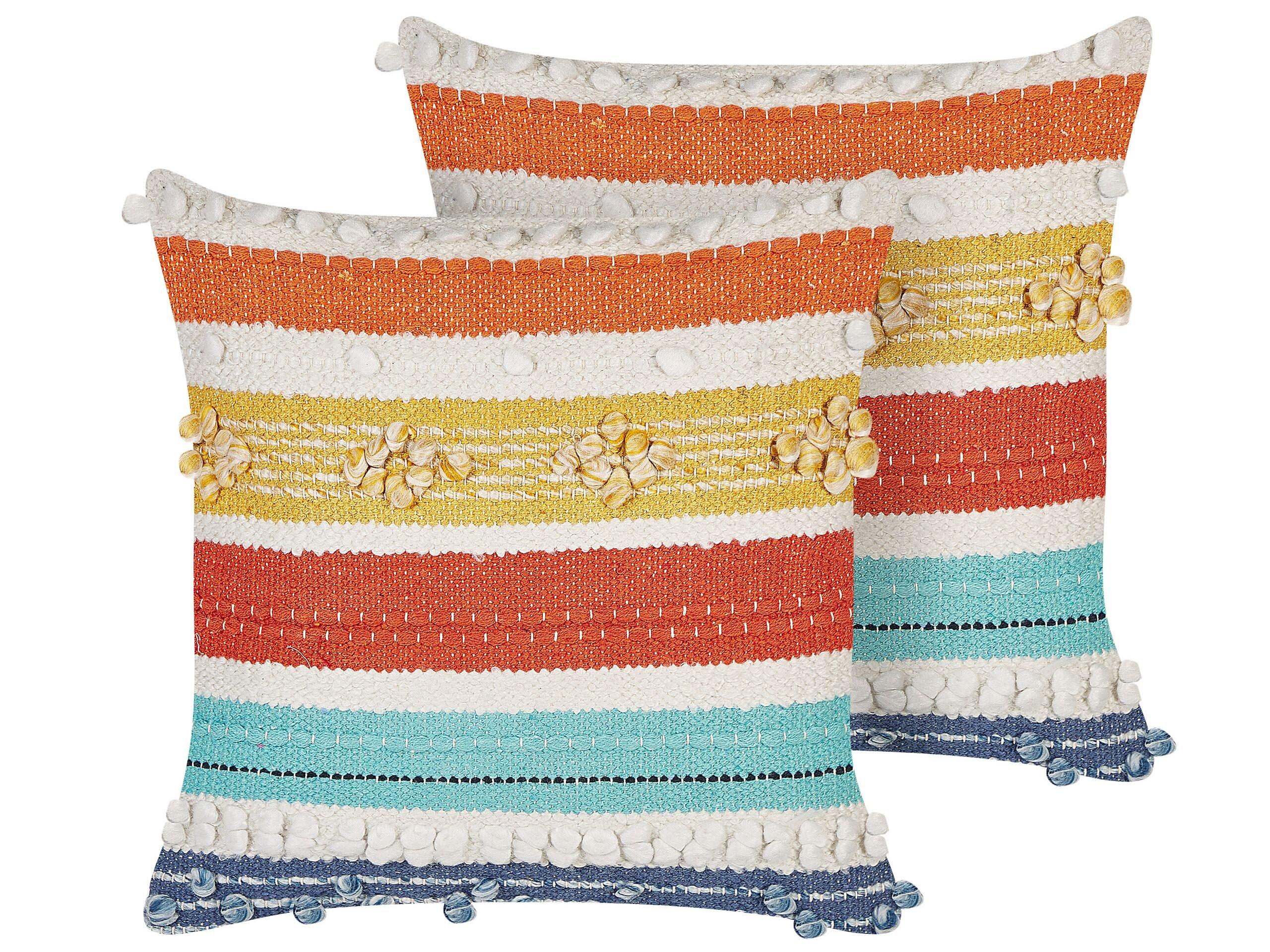 Beliani Lot de 2 coussins en Coton Boho DICLIPTERA  