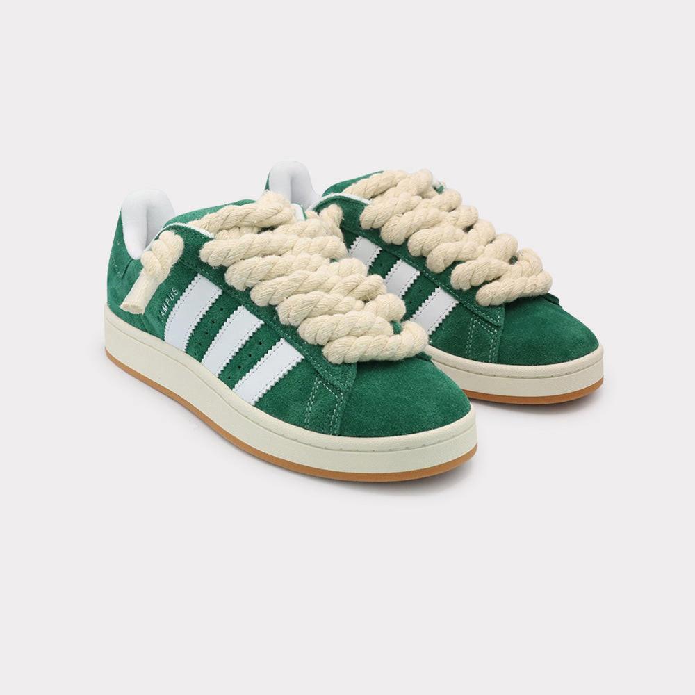 adidas  Campus 00s Dark Green White - Rope Lace Beige 