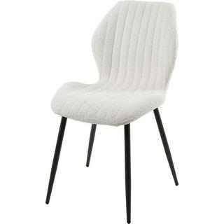 mutoni Chaise Bouclé blanc  