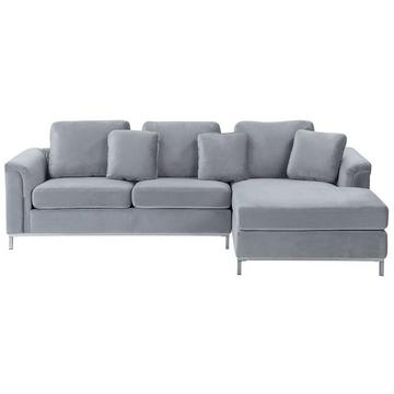 Linksseitiges Ecksofa aus Samtstoff Modern OSLO