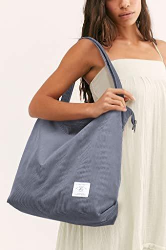 Only-bags.store Cord Tasche Umhängetasche mit Reissverschluss Gross Shopper Tote Handtasche  