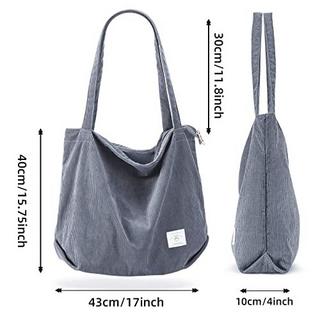 Only-bags.store Cord Tasche Umhängetasche mit Reissverschluss Gross Shopper Tote Handtasche  