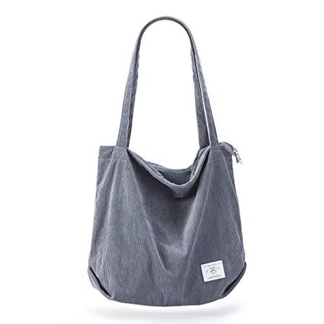 Only-bags.store Cord Tasche Umhängetasche mit Reissverschluss Gross Shopper Tote Handtasche  