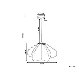 Beliani Lampadario en Cotone Boho PULAI  