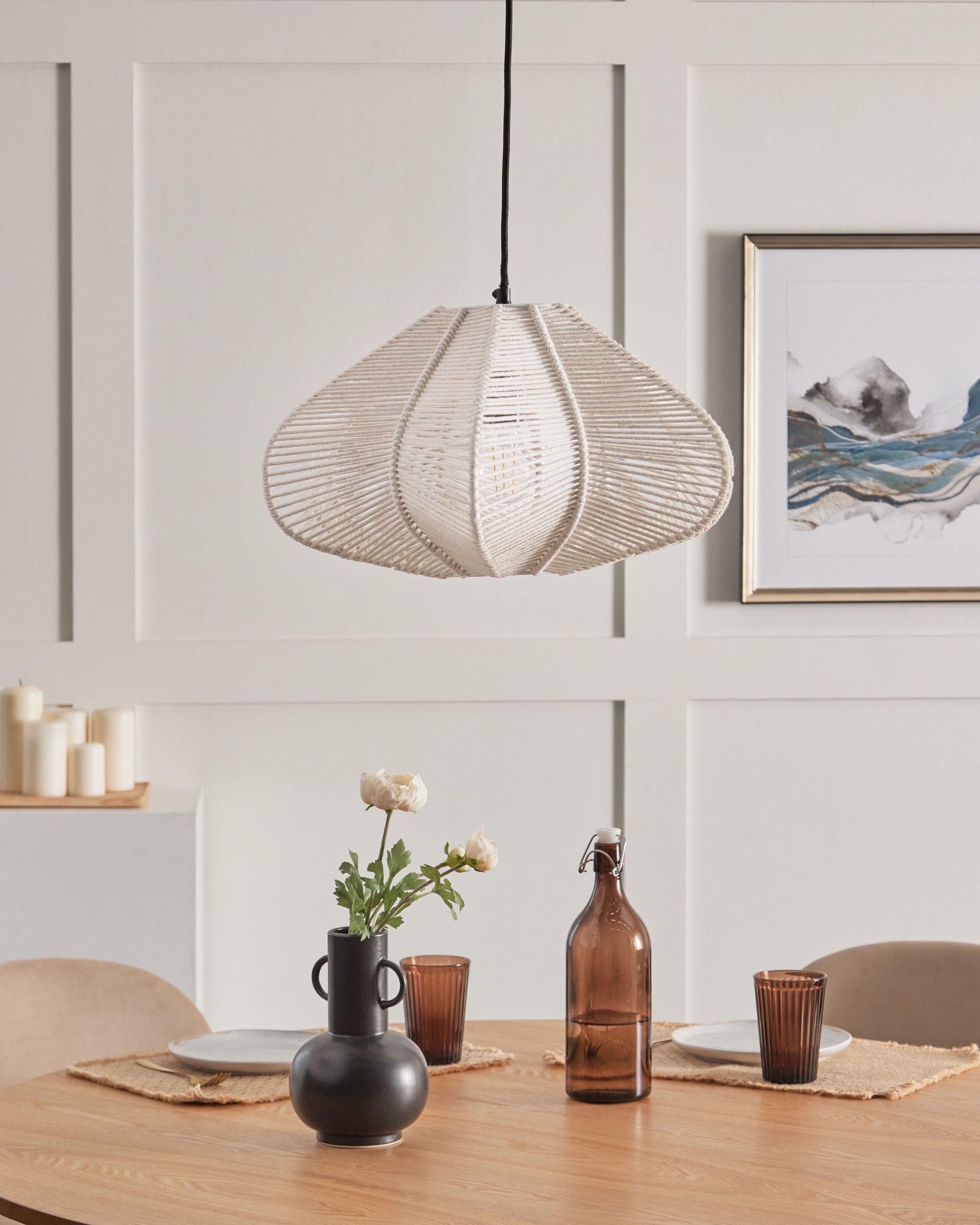 Beliani Lampe suspension en Coton Boho PULAI  