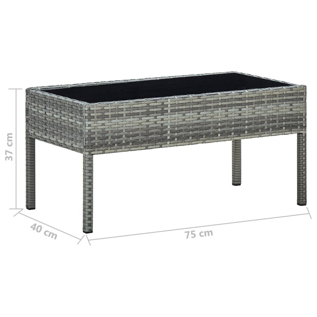 VidaXL Table de jardin rotin synthétique  