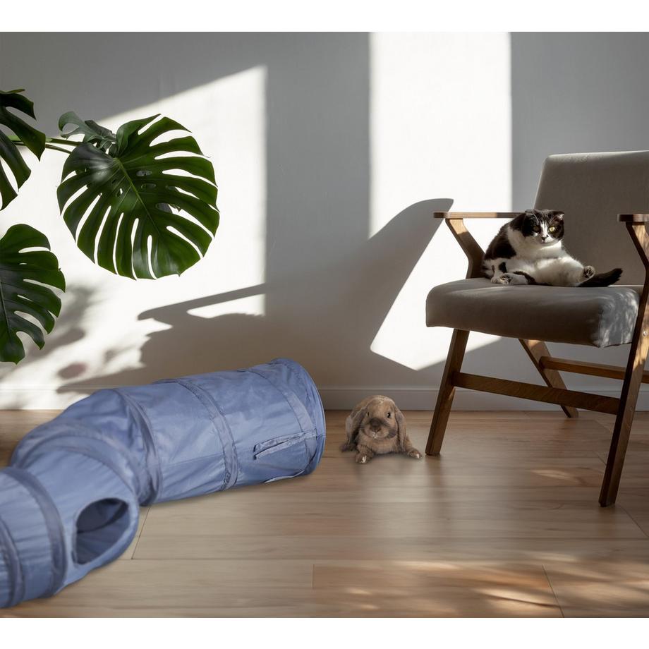 B2X  Tunnel pieghevole per gatti a 4 uscite 