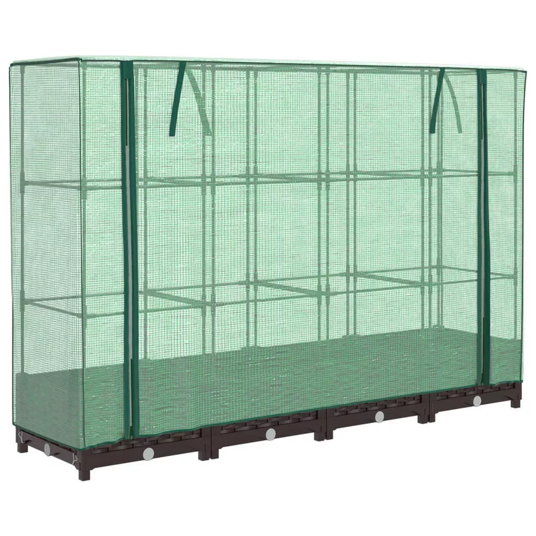 VidaXL - letto rialzato Polipropilene, One Size, Marrone