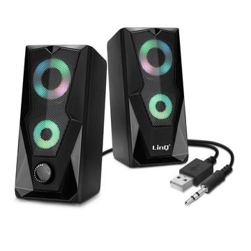 Enceinte PC Éclairé LED Haut-parleur 2.0