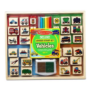 Melissa & Doug Holzstempel-Set Fahrzeuge (38Teile)  