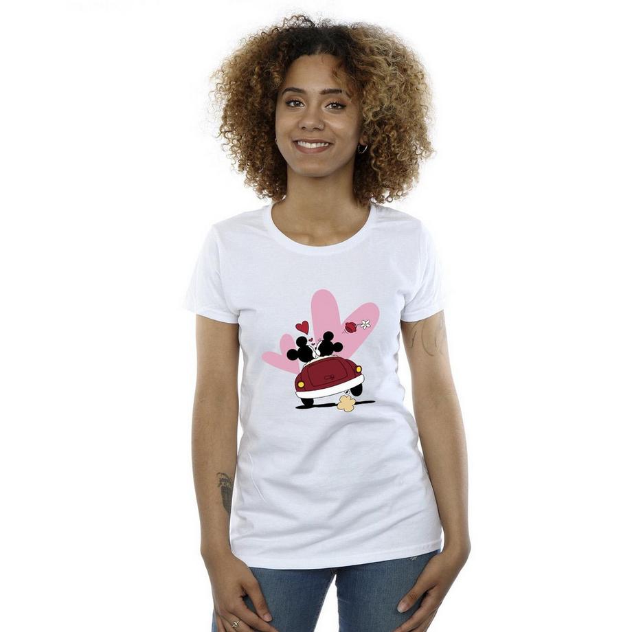 Disney Mickey et Minnie Mouse Love Car T-Shirt  