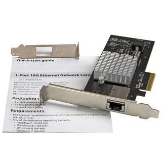 STARTECH  Scheda di Rete RJ 45 Ethernet PCI express ad 1 porta da 10GBase - Adattatore PCIe NIC Gigabit Ethernet 