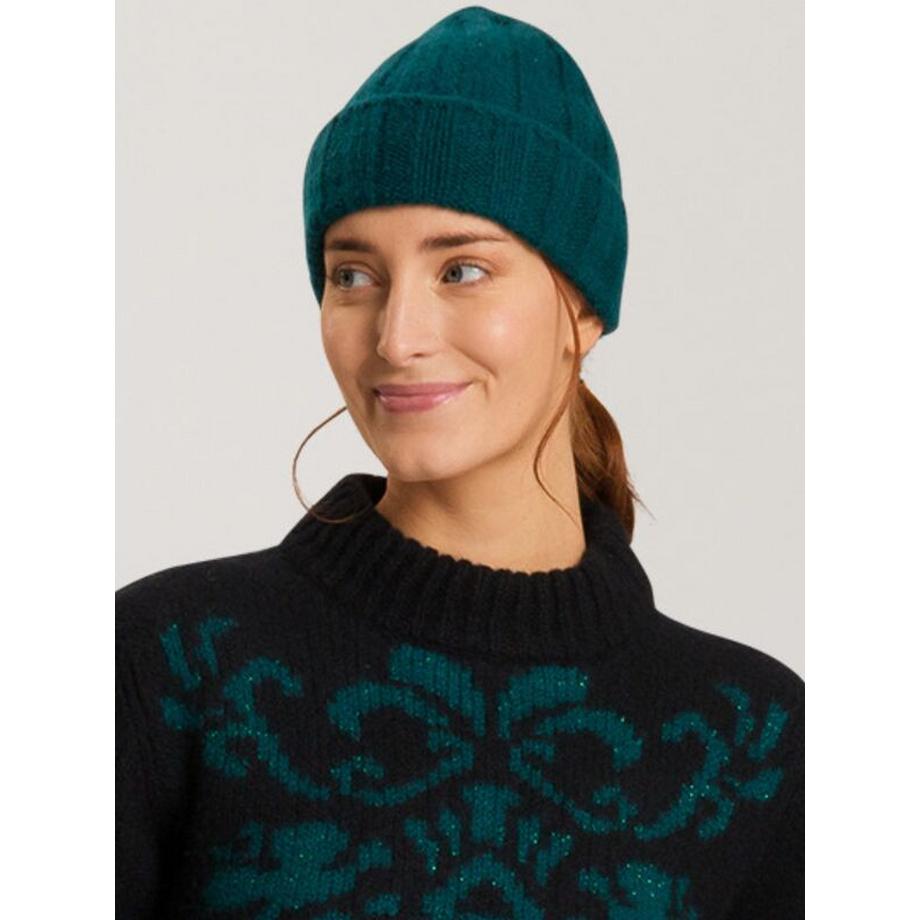 HANRO Bonnet en maille côtelée  